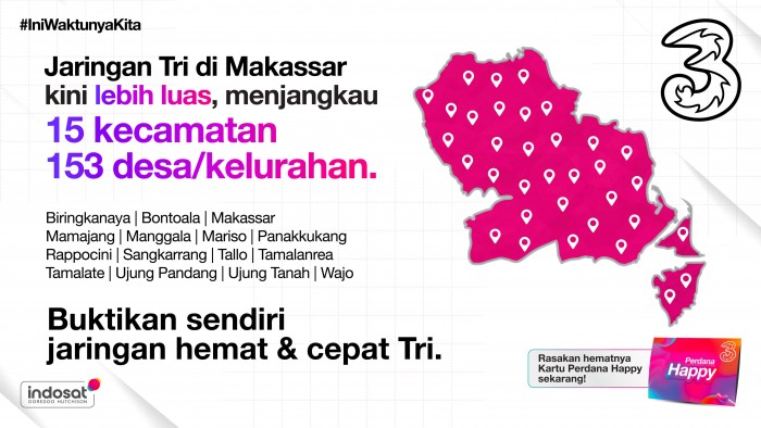 Internetan Makin Hemat dengan Sinyal Cepat Tri di Makassar